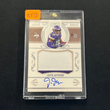 Load image into Gallery viewer, 2020 NATIONAL TREASURES JUSTIN JEFFERSON #GRS-JUJ RC 2 COLOR RPA /99
