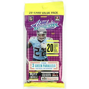 2021 Panini Absolute Football Jumbo Value Pack (Green Parallels!)