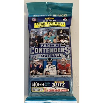 2021 Panini Contenders Football Jumbo Value Pack (Emerald Parallels!)