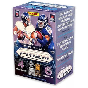 2022 Panini Prizm Football 6-Pack Blaster Box (Green & Light Blue Prizms!)