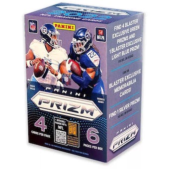 2022 Panini Prizm Football 6-Pack Blaster Box (Green & Light Blue Prizms!)