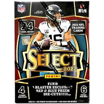 2022 Panini Select Football 6-Pack Blaster Box (Red & Blue Die-Cuts!)