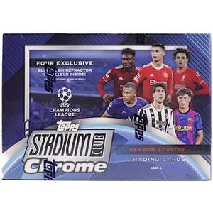 2021/22 Topps Stadium Club Chrome UEFA Champions League Soccer Mega Box
