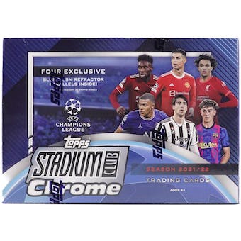 2021/22 Topps Stadium Club Chrome UEFA Champions League Soccer Mega Box