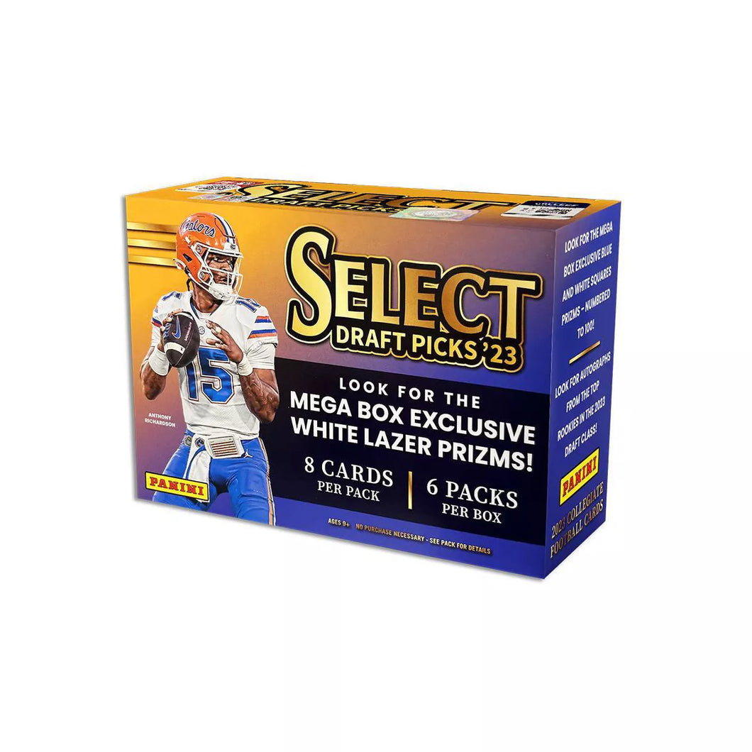 2023 Panini Select Draft Pick Football Trading Card Mega Box