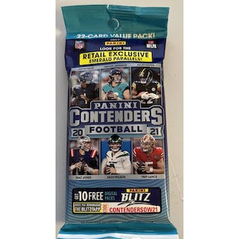 2021 Panini Contenders Football Jumbo Value Pack (Emerald Parallels!)