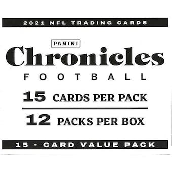 2021 Panini Chronicles Football 15-Card Jumbo Value 12-Pack Box (Pinnacle Inserts!)
