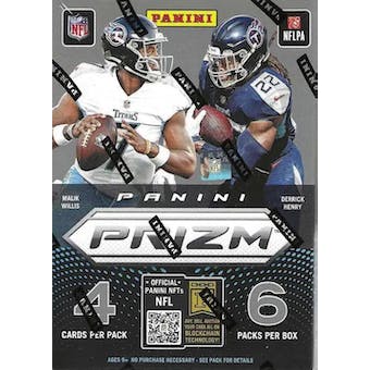 2022 Panini Prizm Football 6-Pack Blaster Box (Green & Light Blue Prizm)