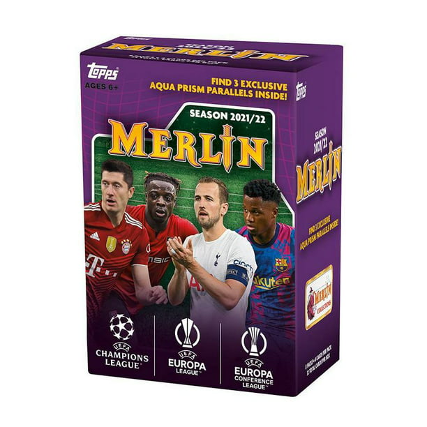 2021-22 Topps UEFA Champions League Merlin Chrome Soccer 8-Pack Blaster Box