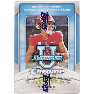 2022 Bowman Chrome University Football 7-Pack Blaster Box