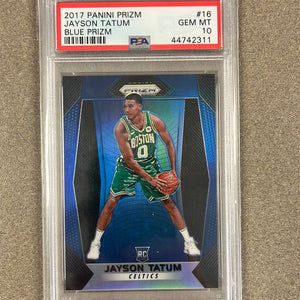 2017 Jayson Tatum prizm blue /199 psa 10