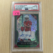 Load image into Gallery viewer, 2019 PRIZM KYLER MURRAY #301 RC AUTO GREEN SCOPE /75 PSA 10 GEM MINT
