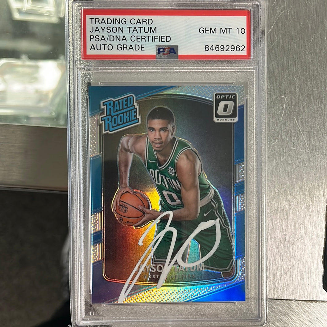 Jayson Tatum optic holo auto gem MT 10