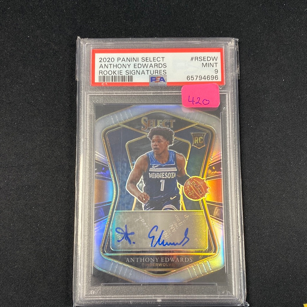 2020 Select Anthony Edwards #RSEDW RC AUTO /249 PSA 9